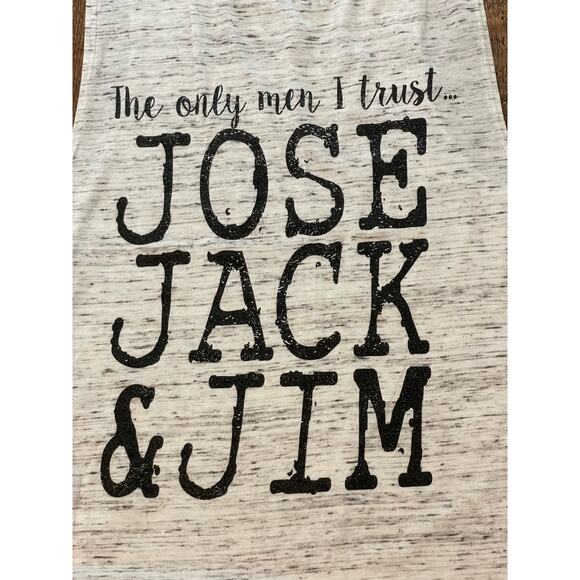 Gray Bella+Canvas "Only Men I trust" graphic tank top SM - Picture 5 of 5